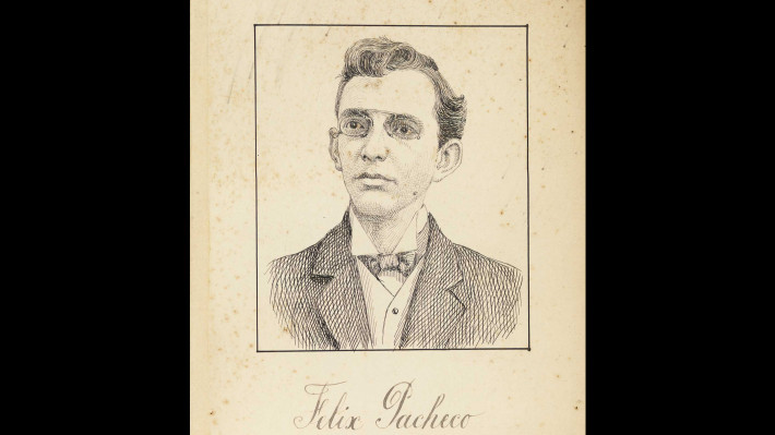 Poeta Félix Pacheco (1879-1935) em desenho de Garnier, M.J.