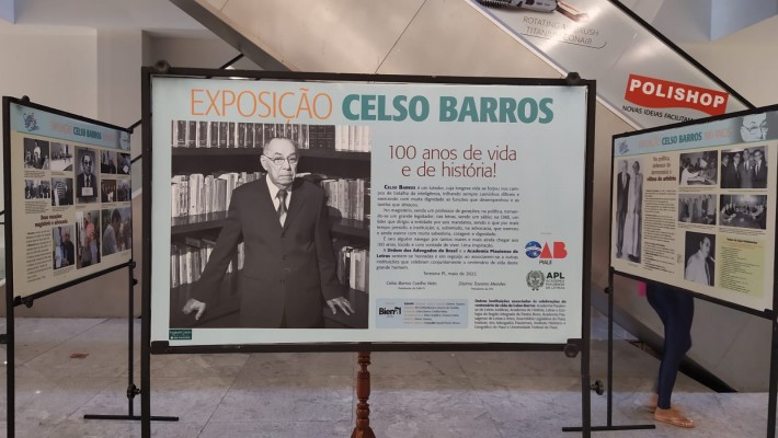 Exposição sobre Celso Barros Coelho no transcurso de seus 100 anos, no Shoping Rio Poty. Foto: Ascom APL