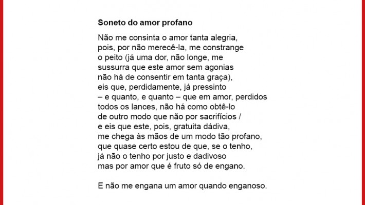 Soneto do amor profano