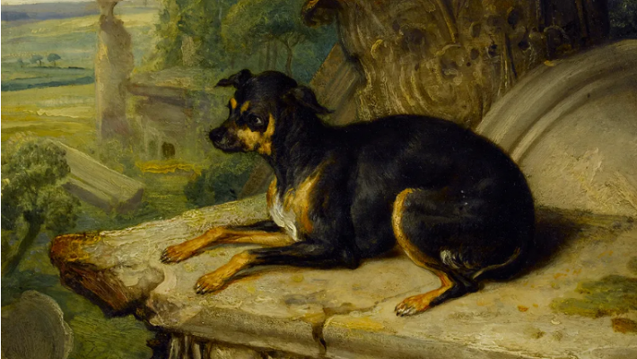A Favourite Dog, 1822, (Fanny, O Cachorro Favorito). (courtesy of the Trustees of Sir John Soane’s Museum, London/Divulgação)