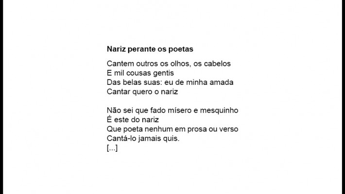 Nariz perante os poetas