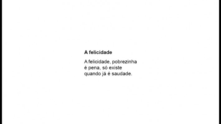 A felicidade