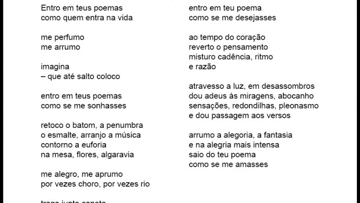 Entro em teus poemas