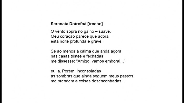 Serenata Dotrefoá [trecho]