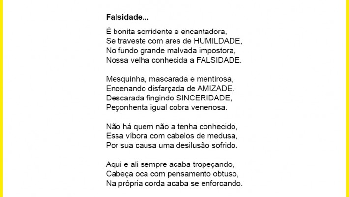 Falsidade...