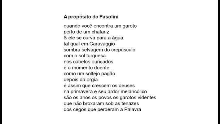 A propósito de Pasolini