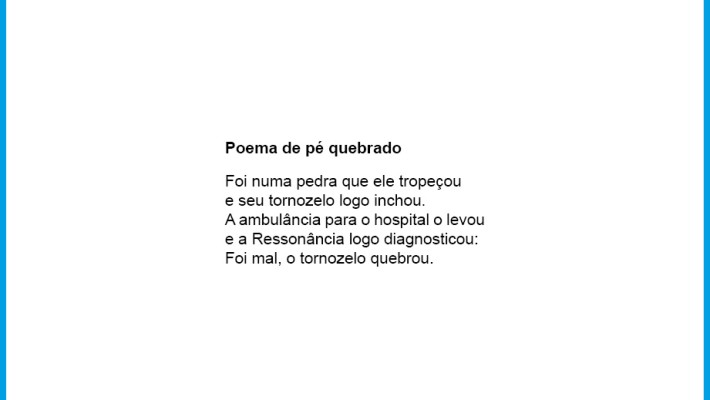 Poema de pé quebrado