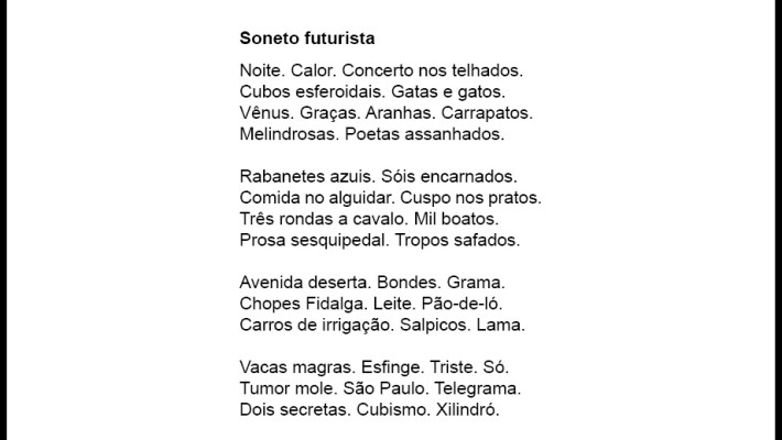 Soneto futurista