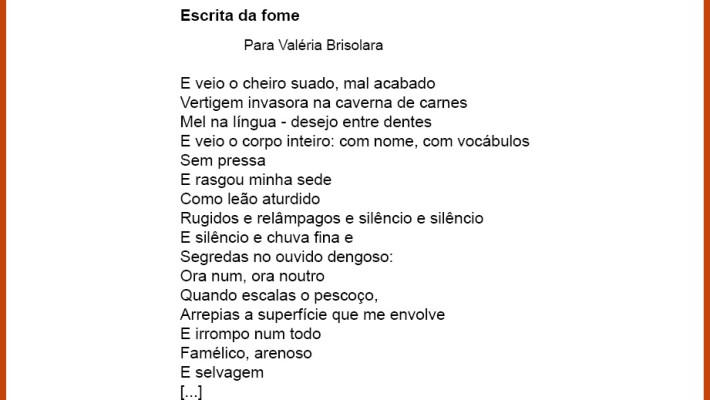 Escrita da fome