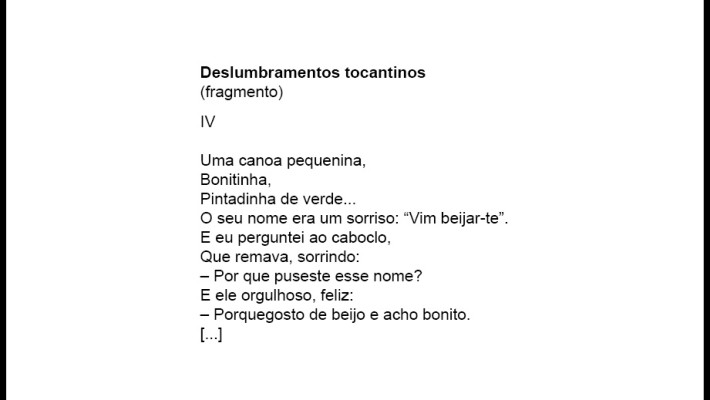 Deslumbramentos tocantinos (fragmento)