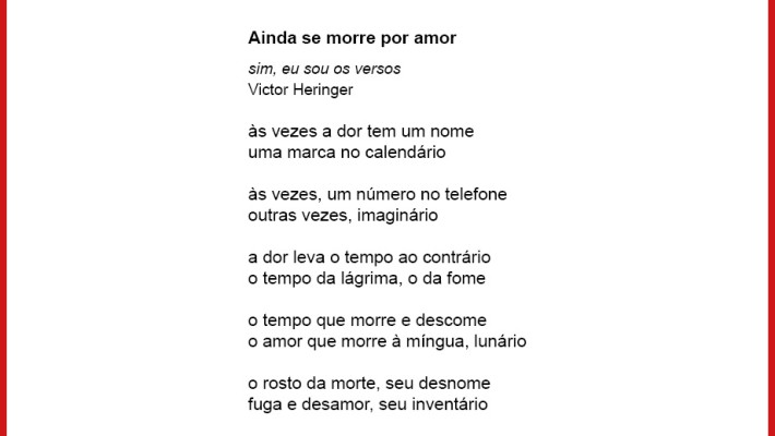 Ainda se morre por amor