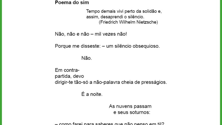 Poema do sim