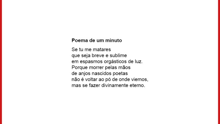 Poema de um minuto