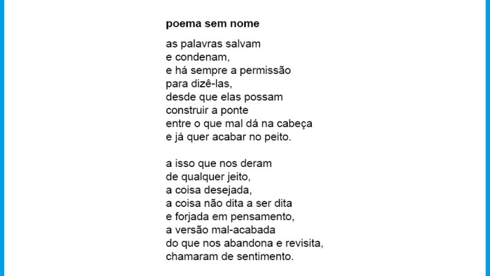 poema sem nome