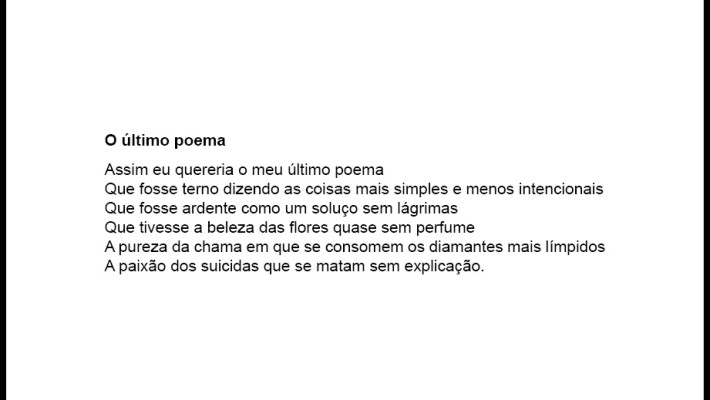 O último poema