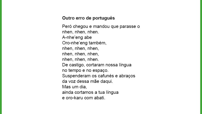 Outro erro de português