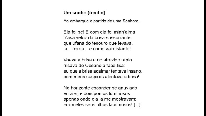 Um sonho [trecho]