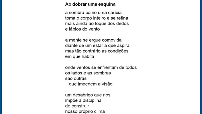 Ao dobrar uma esquina