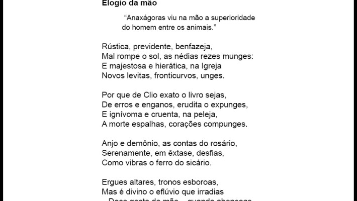 Elogio da mão