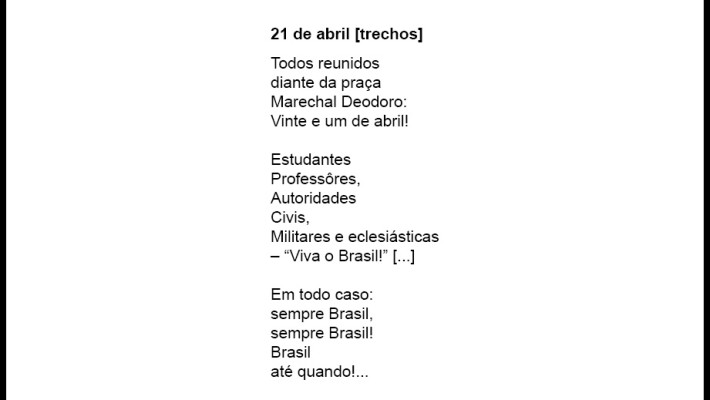 21 de abril [trechos]