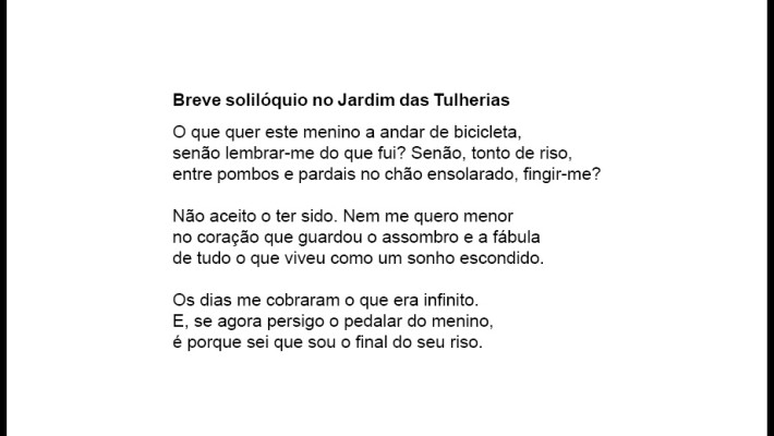 Breve solilóquio no Jardim das Tulherias