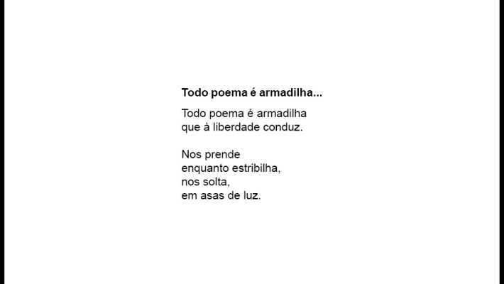 Todo poema é armadilha