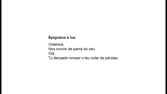 Epigrama à lua