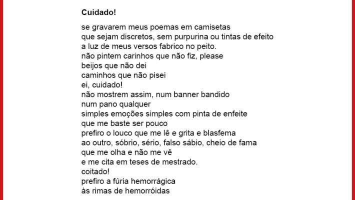 Cuidado!