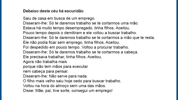 Debaixo deste céu há escuridão