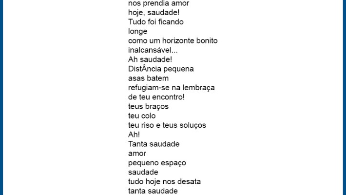 Brincar de saudade