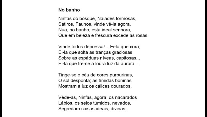 No banho