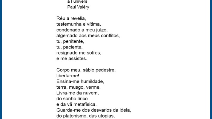 Corpo meu, sábio pedestre [trecho]