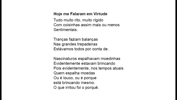 Hoje me Falaram em Virtude