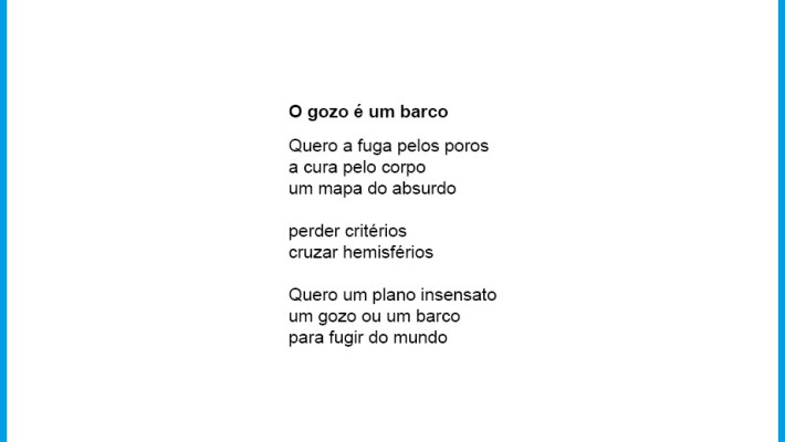 O gozo é um barco