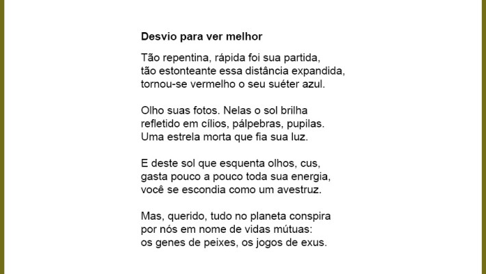 Desvio para ver melhor