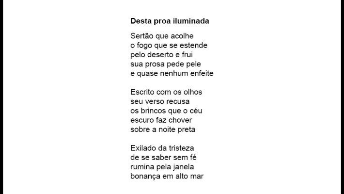 Desta proa iluminada