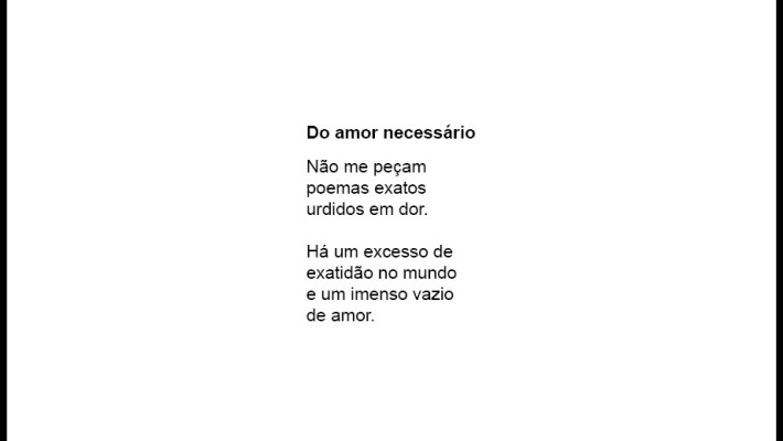 Do amor necessário