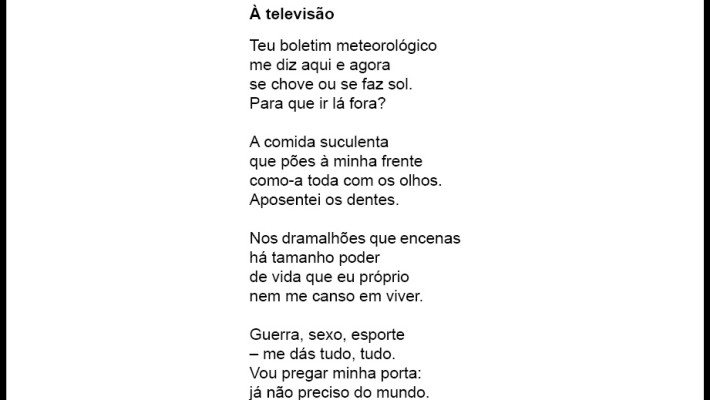 À televisão