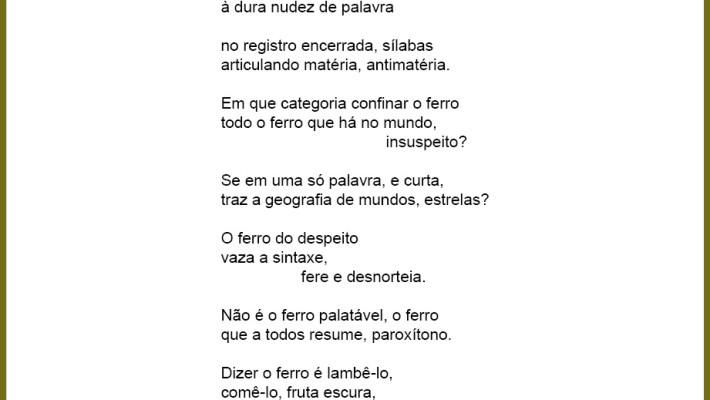 Mencionar o ferro [trecho]