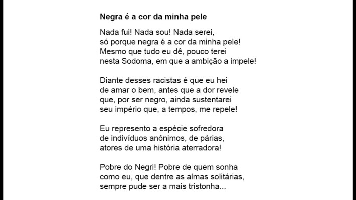 Negra é a cor da minha pele